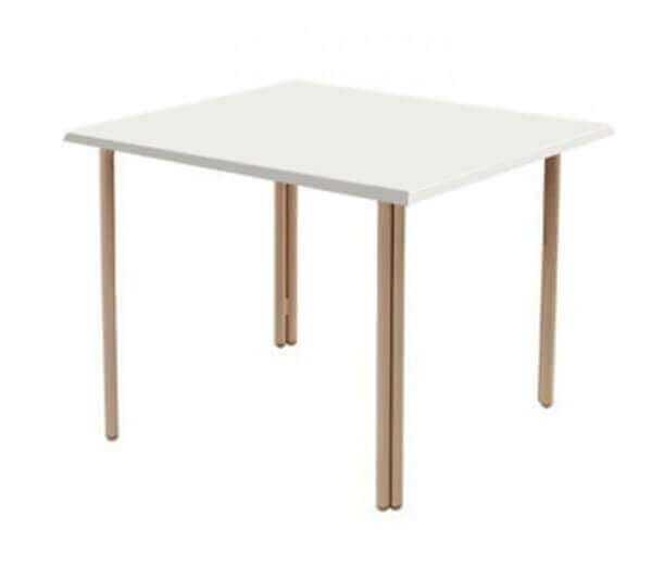 Square Fiberglass ADA Side Table With Commercial Aluminum Frame 