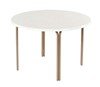 48" Round Fiberglass ADA Patio Dining Table with Commercial Aluminum Frame