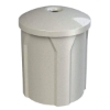 42 Gallon Plastic Receptacle with Mushroom Lid & Liner