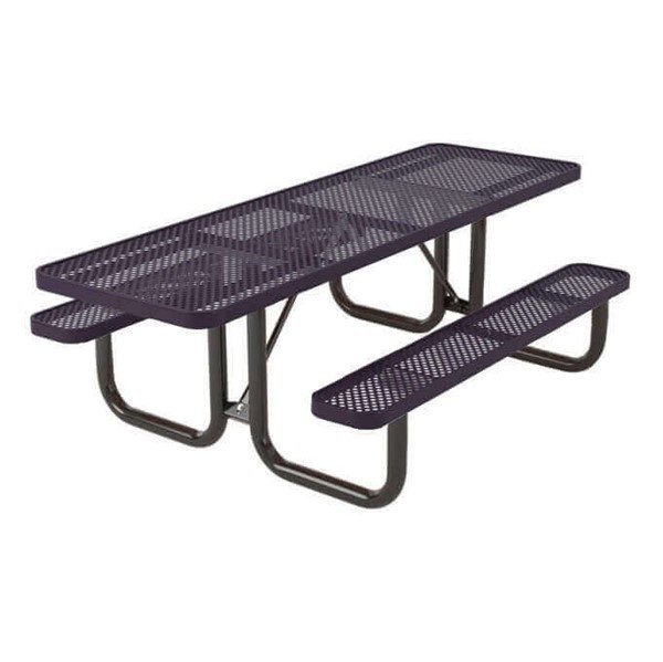 Regal Style ADA Compliant Polyethylene Coated Metal Picnic Table - Dual Access