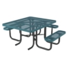 Ultra Leisure Style Square Polyethylene Coated Metal ADA Picnic Table