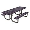 8 Ft. ADA Ultra Leisure Perforated Style Polyethylene Coated Steel Picnic Table with Double Side Wheelchair Access