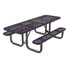 8 Ft. ADA Ultra Leisure Perforated Style Polyethylene Coated Steel Picnic Table with Double Side Wheelchair Access