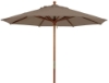 9 Ft. Round Wooden Market Umbrella with Outdura Marine Grade Fabric - Taupe