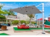 10 Ft. Square Aluminum Preminum Cantilever Umbrella with Marine Grade Fabric