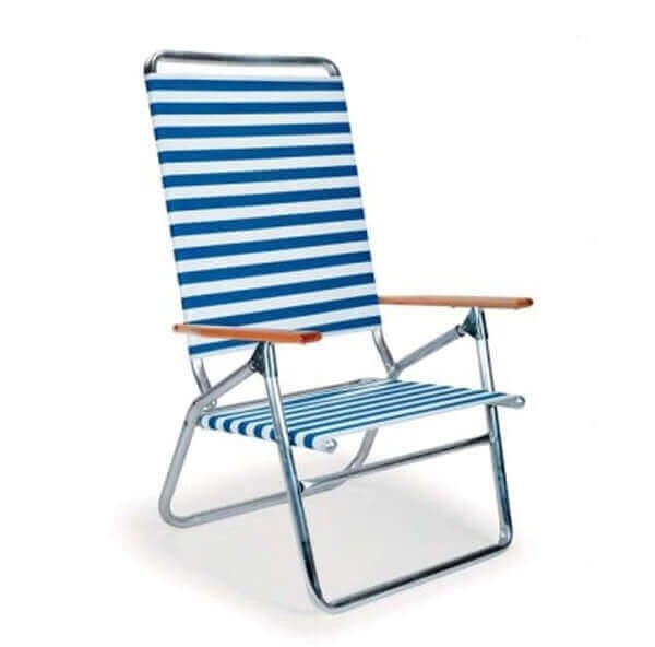 Telescope Light 'N Easy High Boy Beach Chair with Aluminum Frames and Hard Wood Arms - Pack of 4