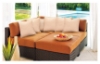 Telescope La Vie Outdoor Cushion Armless Chair with Wicker Frame - Pack of 2
