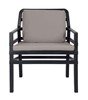 Aria Relax Plastic Resin Dining Chair with Wide Seat and Cushions - 17 lbs.