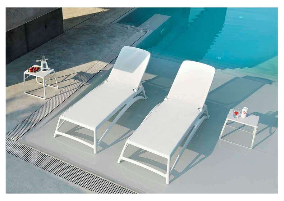 Atlantico Sling Plastic Resin Chaise Lounge 35 lbs. Furniture Leisure