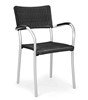 Artica Wicker Plastic Resin Dining Chair with Aluminum Frame