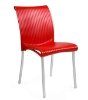 Regina Plastic Resin Dining Chair with Armless Aluminum Frame
