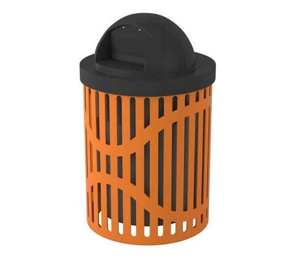 Picture of Classic 22 Gallon Steel Trash Receptacle & Liner w/ Dome Top