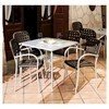 Aurora Plastic Resin Dining Chair With Aluminum Frame