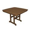 43" Square Nautical Recycled Plastic Dining Table From Polywood