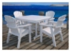 43" Square Nautical Recycled Plastic Dining Table From Polywood