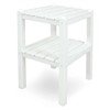 19" X 14" Rectangular Recycled Plastic Two-Shelf Side Table From Polywood