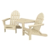 Adirondack Recycled Plastic Tete-A-Tete Chair Set With Table From Polywood