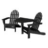 Adirondack Recycled Plastic Tete-A-Tete Chair Set With Table From Polywood