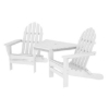 Adirondack Recycled Plastic Tete-A-Tete Chair Set With Table From Polywood