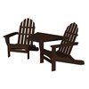 Adirondack Recycled Plastic Tete-A-Tete Chair Set With Table From Polywood