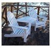 Adirondack Recycled Plastic Tete-A-Tete Chair Set With Table From Polywood