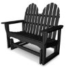 Adirondack Recycled Plastic Porch Glider Bench From Polywood