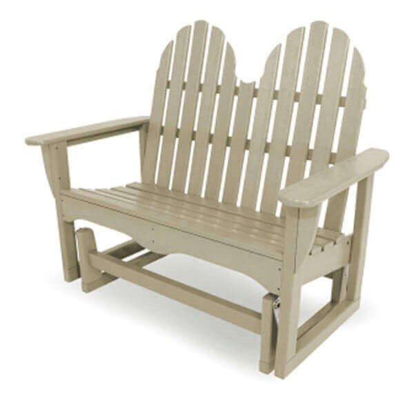 Adirondack Recycled Plastic Porch Glider Bench From Polywood