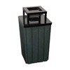 32 Gallon Plastic Receptacle with Steel Ash-top & Liner