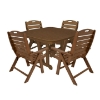 Nautical Recycled Plastic Lowback Dining Chair And Dining Table Set From Polywood