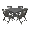 Nautical Recycled Plastic Lowback Dining Chair And Dining Table Set From Polywood