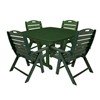 Nautical Recycled Plastic Lowback Dining Chair And Dining Table Set From Polywood
