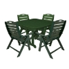 Nautical Recycled Plastic Lowback Dining Chair And Dining Table Set From Polywood