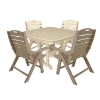 Nautical Recycled Plastic Lowback Dining Chair And Dining Table Set From Polywood