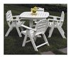 Nautical Recycled Plastic Lowback Dining Chair And Dining Table Set From Polywood