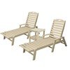 Nautical Recycled Plastic Chaise Lounge And Two Shelf Side Table Set From Polywood