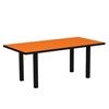 72" X 36" Rectangle Euro Recycled Plastic Dining Table From Polywood