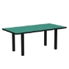 72" X 36" Rectangle Euro Recycled Plastic Dining Table From Polywood