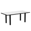 72" X 36" Rectangle Euro Recycled Plastic Dining Table From Polywood