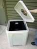 32 Gallon Plastic Receptacle with 10” Recycle Lid & Liner