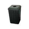 32 Gallon Plastic Receptacle with 4" Recycle Lid and Liner