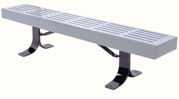 Slatted Style Thermoplastic Backless Bench