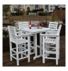 Captain Recycled Plastic Bar Chair With 37" Square Nautical Bar Table Set From Polywood