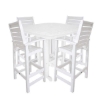 Captain Recycled Plastic Bar Chair With 37" Square Nautical Bar Table Set From Polywood