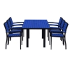 Euro Recycled Plastic Dining Chair And 72" X 36" Rectangle Dining Table Set With Aluminum Frame From Polywood