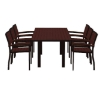 Euro Recycled Plastic Dining Chair And 72" X 36" Rectangle Dining Table Set With Aluminum Frame From Polywood