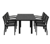 Euro Recycled Plastic Dining Chair And 72" X 36" Rectangle Dining Table Set With Aluminum Frame From Polywood