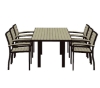 Euro Recycled Plastic Dining Chair And 72" X 36" Rectangle Dining Table Set With Aluminum Frame From Polywood