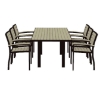 Euro Recycled Plastic Dining Chair And 72" X 36" Rectangle Dining Table Set With Aluminum Frame From Polywood