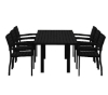 Euro Recycled Plastic Dining Chair And 72" X 36" Rectangle Dining Table Set With Aluminum Frame From Polywood