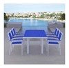 Euro Recycled Plastic Dining Chair And 72" X 36" Rectangle Dining Table Set With Aluminum Frame From Polywood